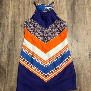 Banana Republic Aline scarf dress - Blue and orange paisley print- size 6 petite